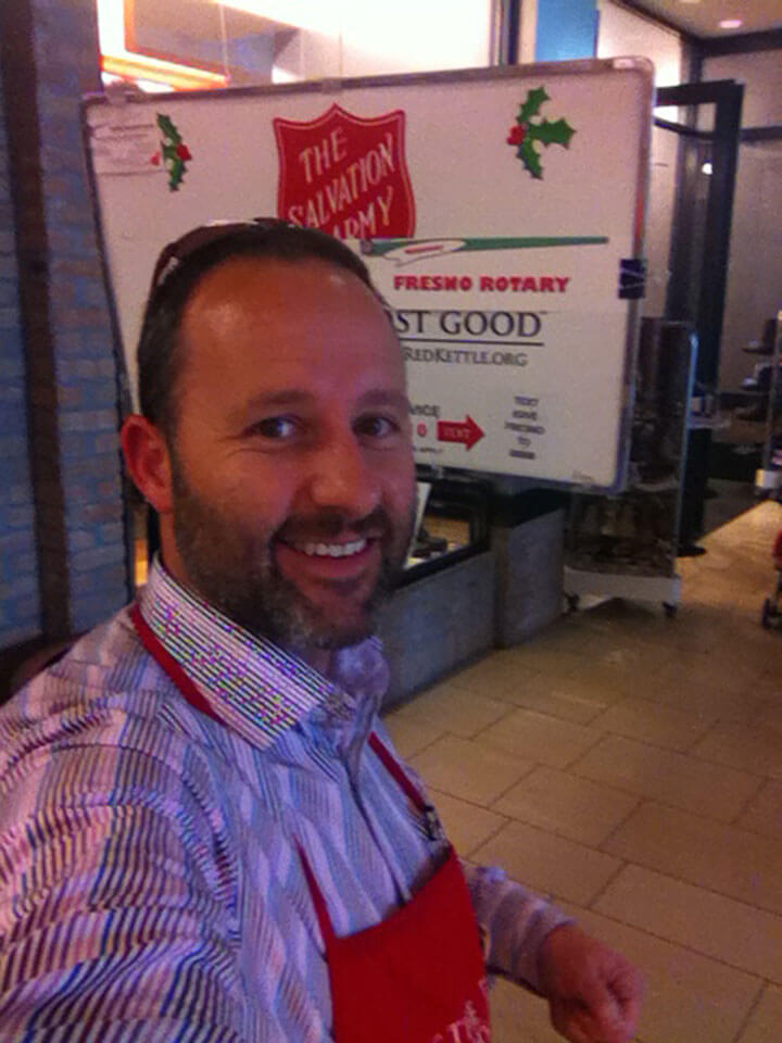 Clint working at The Salvation Army